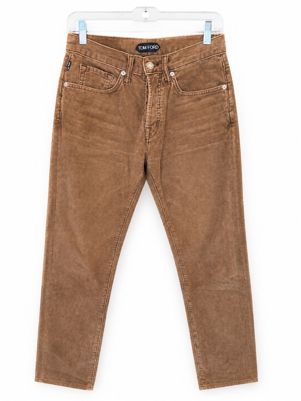 Tom Ford Brown Corduroy Tapered Jeans 28